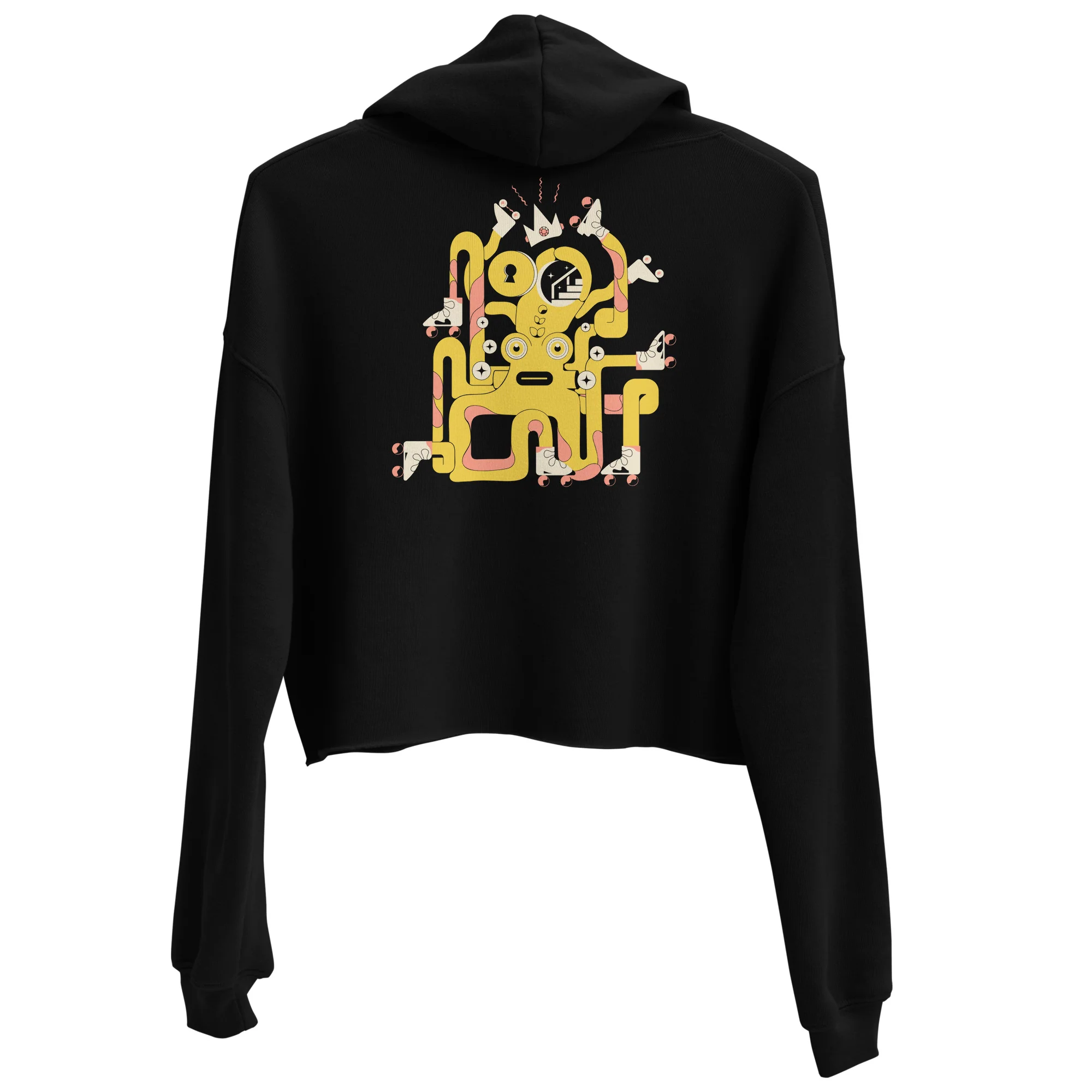 Chuffed  -  'Octo-Roller' CROPPED HOODIE - Image 7